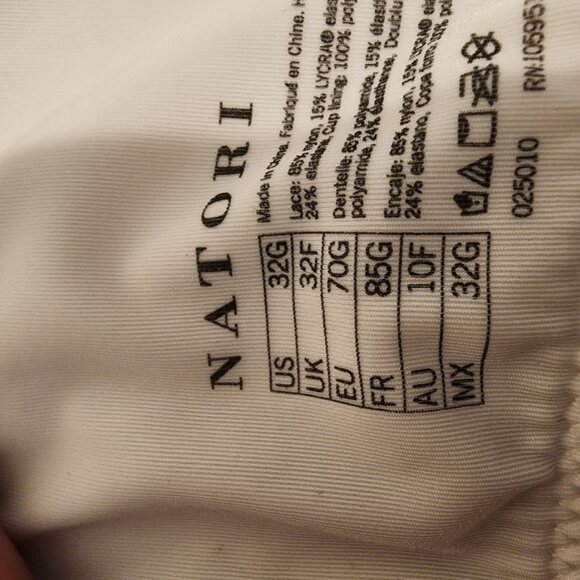 Natori Heavenly Convertible Comfort Lace Contour Underwire Bra White 32G - Picture 9 of 10